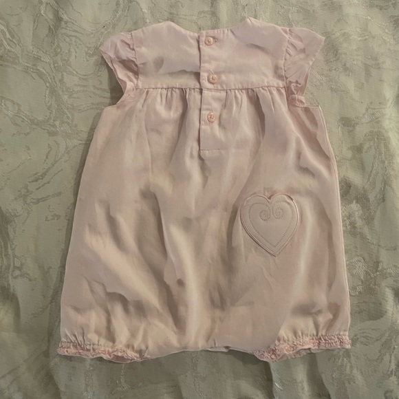 Minibasix Baby Girls 9M Pink One Piece/Romper Heart Details, Softest Cotton - Picture 3 of 7